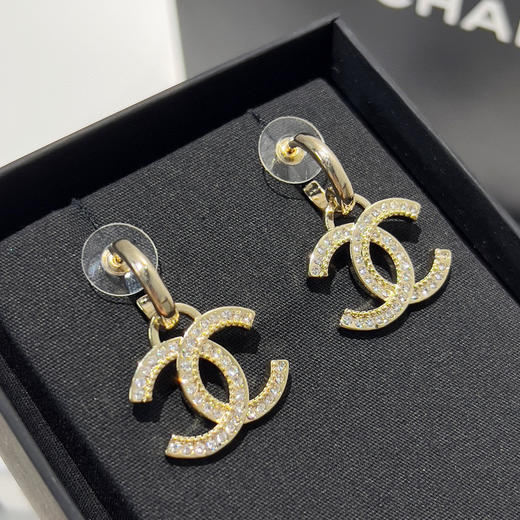 CHANEL香奈儿双c满钻耳钉耳环 商品图2