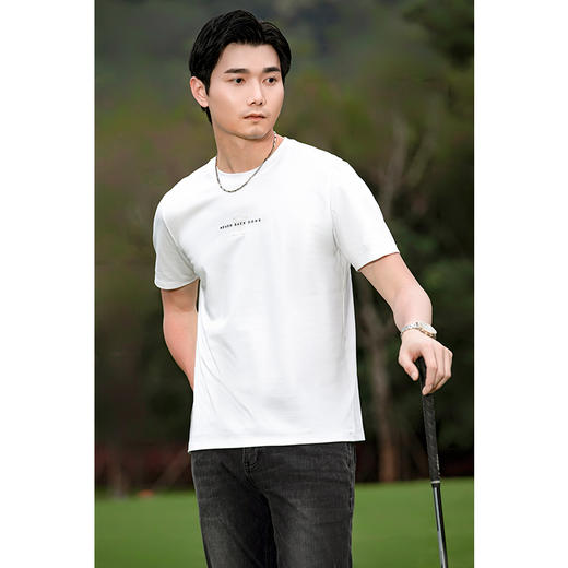 【断码清仓】HX 夏季圆领短袖T恤Y102320028101/02 商品图1