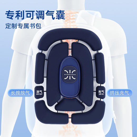 360°气囊护脊太空减重双肩书包 商品图2
