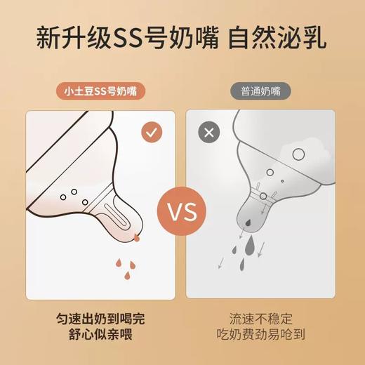 小土豆新生婴儿玻璃奶瓶150Ml初生宝宝喝奶水防胀气断奶0-3到6个月专用 商品图1