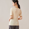 芳外【拼色基础针织T】2024夏季新款薄款弹力女式针织衫 商品缩略图6