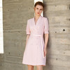 夏季粉色小香风连衣裙女双排扣收腰时尚气质名媛正装一步裙202156Q1 商品缩略图2