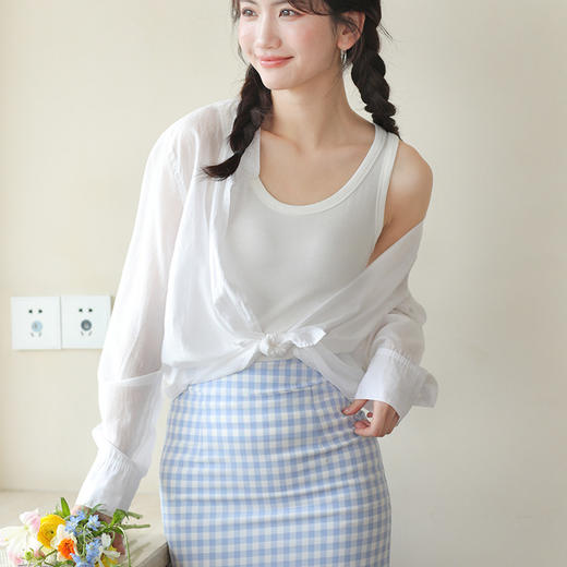 【清凉无感，遮副乳显瘦】春夏季薄款百搭日韩系小背心吊带外穿修身上衣显瘦无袖T恤打底衫 商品图5