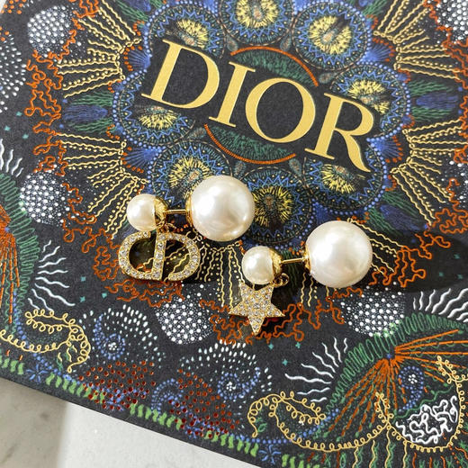 DIOR迪奥CD星星珍珠耳钉耳环 商品图5