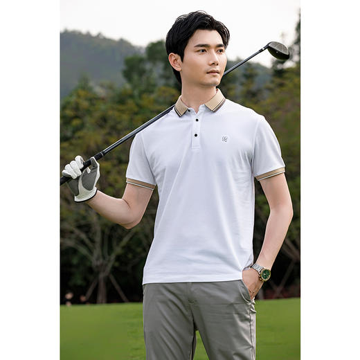 【断码清仓】HX 夏季翻领短袖T恤Y102320184101POLO杉 商品图2
