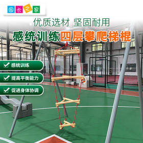 四层攀爬棍梯绳梯秋千玩具幼儿园体适能教具早教儿童感统训练器材