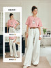 OLrain欧芮儿法式白色牛仔裤女夏季2023新款高腰宽松慵懒阔腿长裤 商品缩略图3