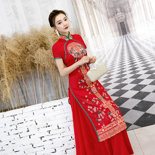 中国风复古旗袍改良版大码连衣裙日常可穿气质 商品图3