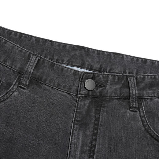 布兰施男士时尚黑灰直筒牛仔裤 商品图5