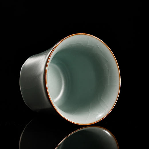 【丰子汝窑】【高圆方杯2入】茶杯手工开片主人杯陶瓷汝瓷单杯子个人品茗杯功夫茶具 商品图6