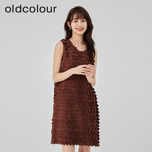 oldcolour2023夏新款法式设计感小众宽松无袖流苏连衣裙O21104169 商品图2
