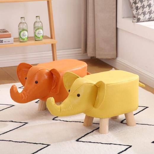 「萌趣动物凳！数款可选」动物凳子科技布儿童卡通小凳子客厅创意实木换鞋凳小矮凳居家日用 商品图3