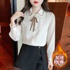 蝴蝶结蕾丝衬衫2023年新款洋气内搭打底衫减龄上衣AL 商品缩略图4