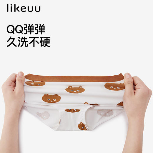 likeuu儿童内裤男女童小熊印花抗菌透气女童内裤三条装ZY 商品图3