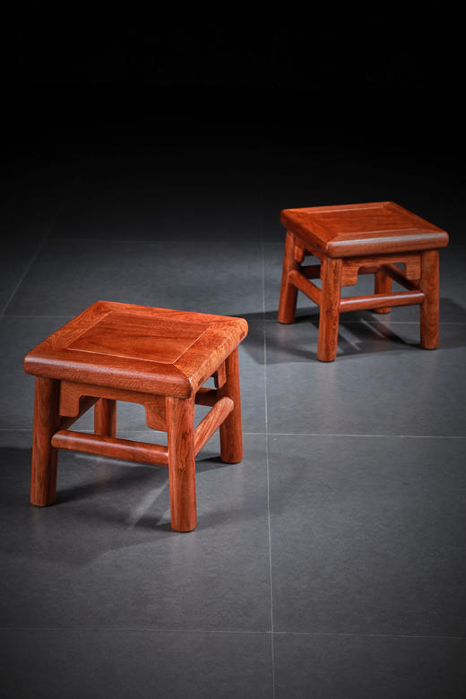 红桥红  家具严选  缅甸花梨（大果紫檀）【28小富贵凳】 商品图2