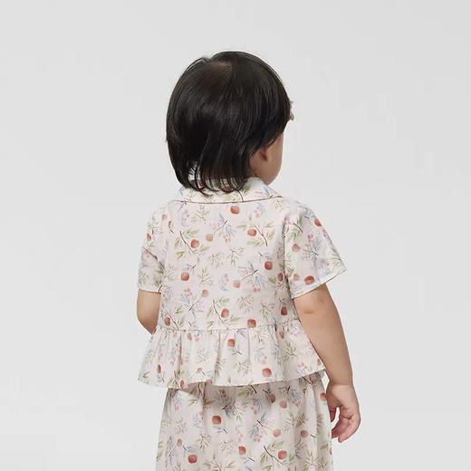 英氏女童衬衫夏装纯棉童装2023新款女宝可爱碎花上衣YRCCJ2P372A 商品图4