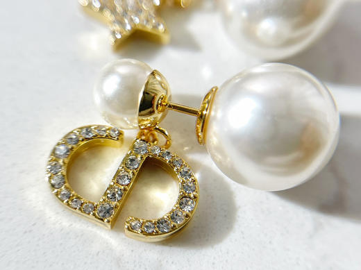 DIOR迪奥CD星星珍珠耳钉耳环 商品图2