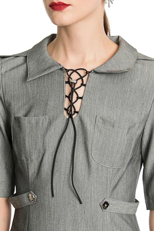 ROSEHOO 灰色收腰衬衫裙 2668 商品图4