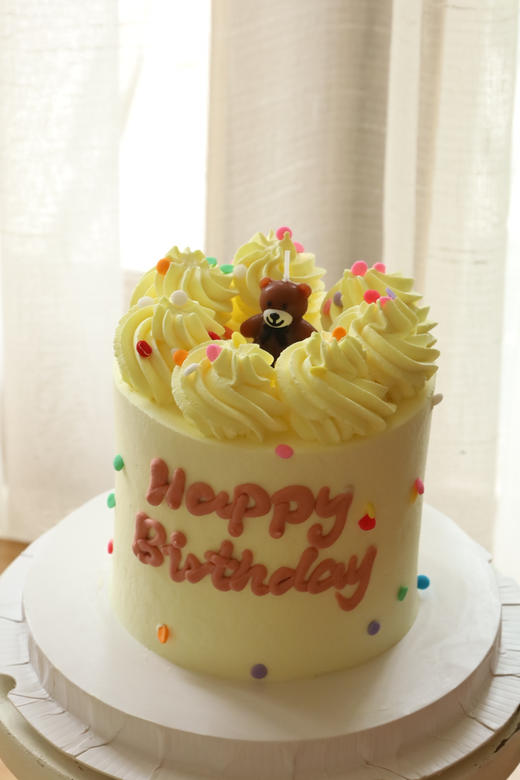 黄色奶油小熊（图为4寸 适合1-3人） 商品图1