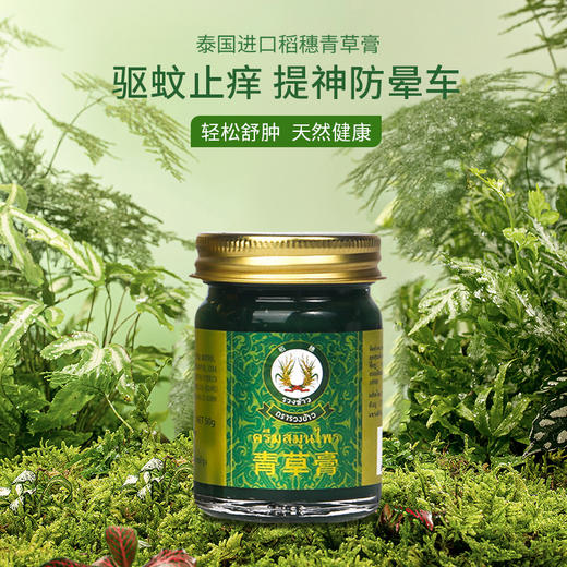 泰国稻穗青草膏 儿童驱蚊香草膏蚊虫叮咬止痒清凉油舒缓膏15g*3瓶/50g*3瓶 商品图1