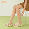 Safiya/索菲娅2023新品春夏真皮外穿休闲百搭软底坡跟凉拖 SF32110036 商品缩略图5