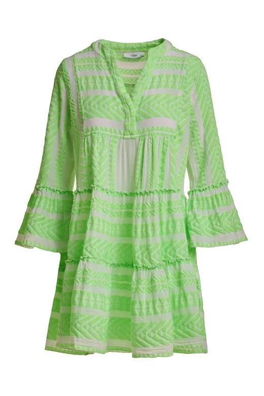 Devotion Twins - ELLA DRESS SHORT - Neon Green/N.Lime/White - 女装 - 连身裙 - 绿色 商品图1