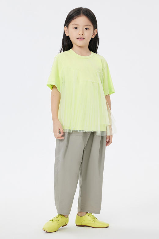 jnby  23年夏款  纯色极简风细纱短袖T恤  1N5113820 商品图0