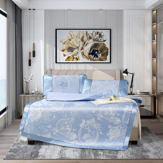 富安娜 忆江南 冰丝提花席三件套180*200 商品图2