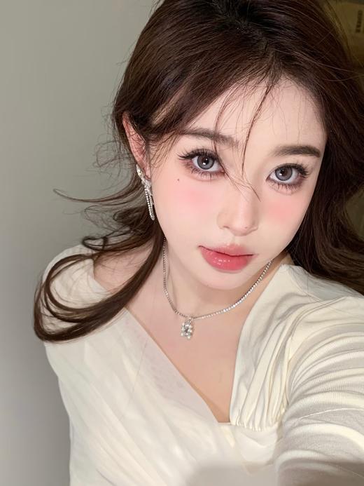 【半年抛中直径】WOOLILENS-银色山泉-14.2mm【半年抛 0-800度 无525/575】 商品图1