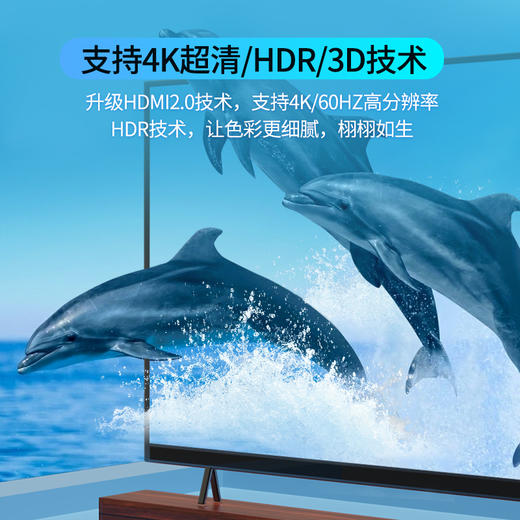 品胜 HDMI2.0一进二出分配器(PGM-HB13）Type-C接口支持转接显示器和投影仪/音视频同步输出 商品图3