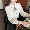蝴蝶结蕾丝衬衫2023年新款洋气内搭打底衫减龄上衣AL 商品缩略图5