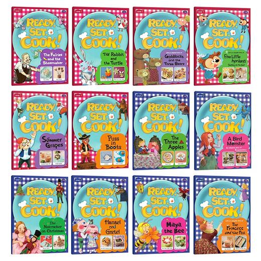 Ready Set cook英文素质类厨艺课程幼儿少儿英语音乐剧教材趣学烹饪书本练习册菜谱挂图互动光盘手工 商品图0
