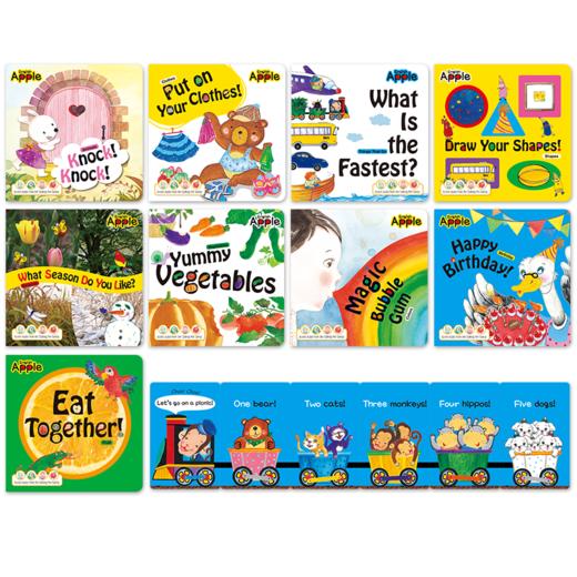 【麦凯思图书】原版进口English Apple 苹果英语英文绘本点读全10册婴幼儿童宝宝支持小book少儿零基础启蒙认知益智翻翻纸板洞洞 商品图3