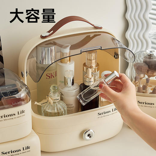 大容量抽屉式化妆品收纳盒桌面小清新护肤品整理盒 商品图7