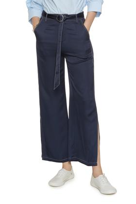 SUMMER & SAGE 缝线饰束腰天丝长裤 7334