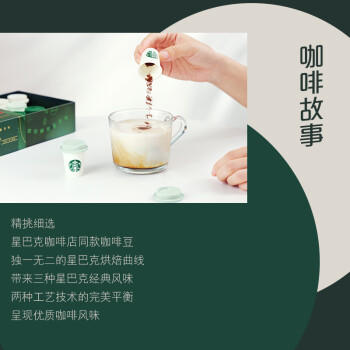 星巴克（Starbucks）精品冻干黑咖啡随星杯1.0重烘 0糖0脂超精品便携美式 2.7g*18颗 商品图1