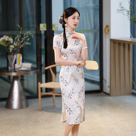 ZAYS-82269春夏改良中长年轻旗袍日常修身显瘦少女短袖立领旗袍