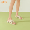 Safiya/索菲娅2023夏季新品简约通勤低跟皮带扣真皮露趾凉拖鞋 SF32110170 商品缩略图5