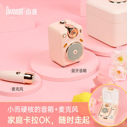 Divoom点音小魔女无线家用k歌音响蓝牙音箱迷你家庭ktv唱歌麦克风卡拉OK套装户外便携式插卡小收音机礼物 商品图3
