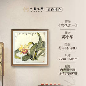 苏小华《兰花之一》国画花鸟 50CM*50CM  纸本设色
