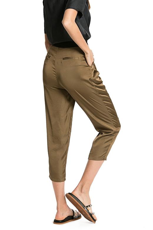 YI ZHUO一琢 军绿色光泽感长裤 2589 商品图3