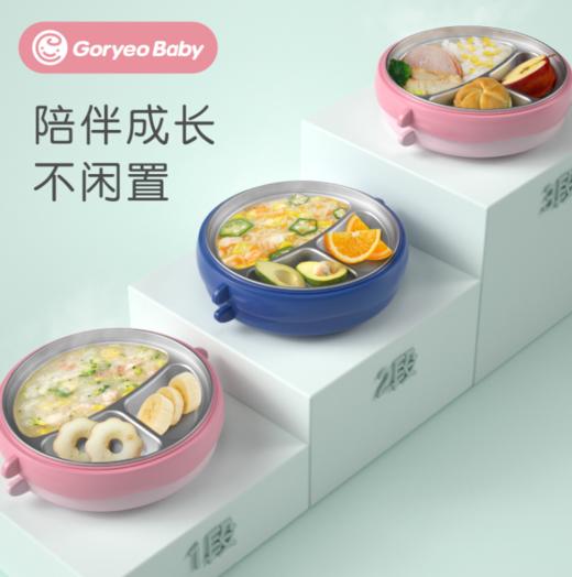【儿童餐盘】Goryeobaby高丽宝贝儿童316分格餐盘注水恒温碗辅食餐具圆形餐盘 商品图2