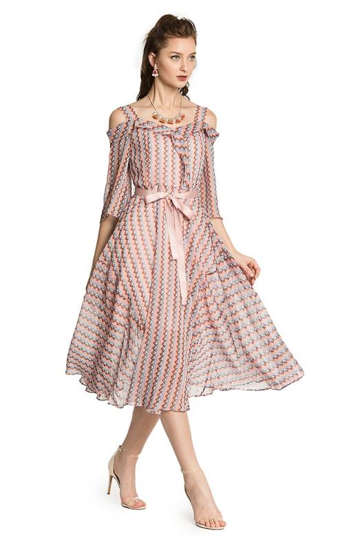 NOIR 几何印花吊带连衣裙 2912 商品图4