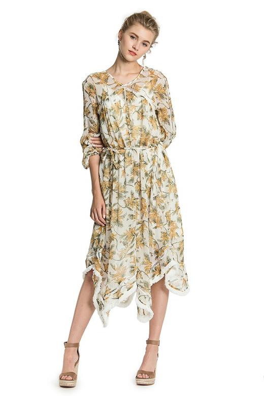 DONG DE XI 植物印花连衣裙 2702 商品图0