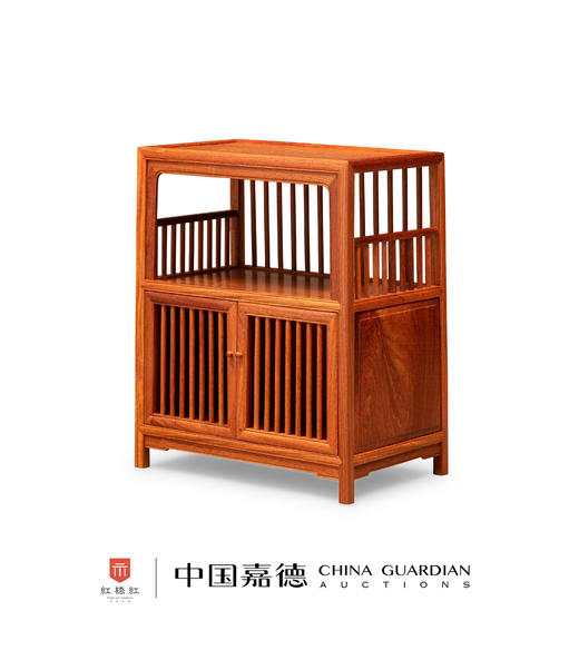 红桥红  家具严选  缅甸花梨(大果紫檀）  【39直棂 小茶水柜】 商品图1