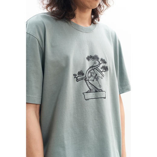 吃茶去chichaqu全棉圆领短袖T恤 印花松 商品图5