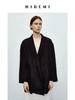 HIDEMI 清透艺术感微褶皱双排扣超薄西装外套 黄油色/黑色 商品缩略图6