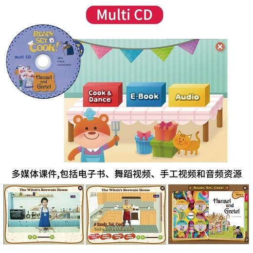 Ready Set cook英文素质类厨艺课程幼儿少儿英语音乐剧教材趣学烹饪书本练习册菜谱挂图互动光盘手工 商品图2