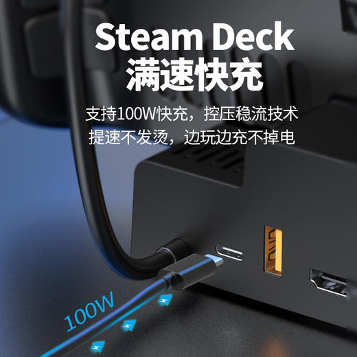 品胜 Steam Deck游戏机专用底座扩展坞 USB3.2*3+HDMI+RJ45+PD六合一多功能扩展坞 商品图4