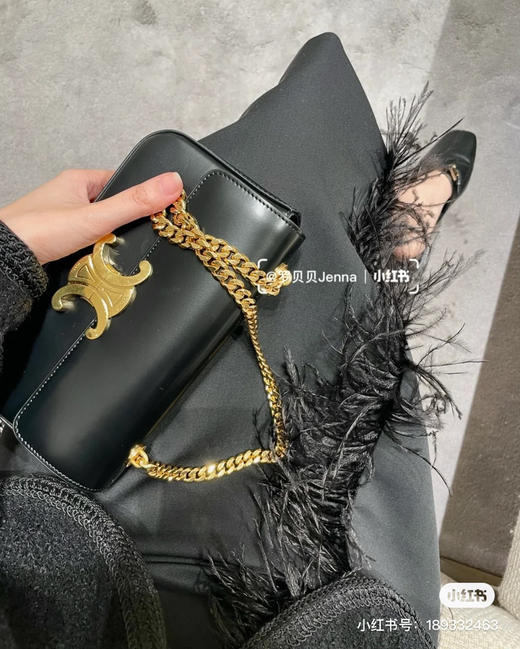 凯旋门链条腋下包黑金 商品图5